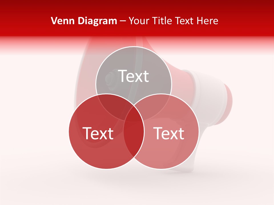 A Red And White Megaphone On A White Background PowerPoint Template