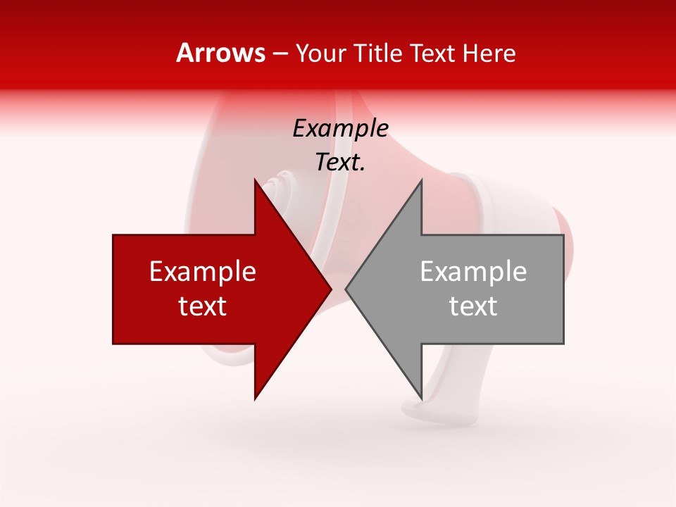 A Red And White Megaphone On A White Background PowerPoint Template