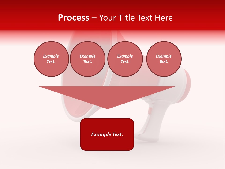 A Red And White Megaphone On A White Background PowerPoint Template