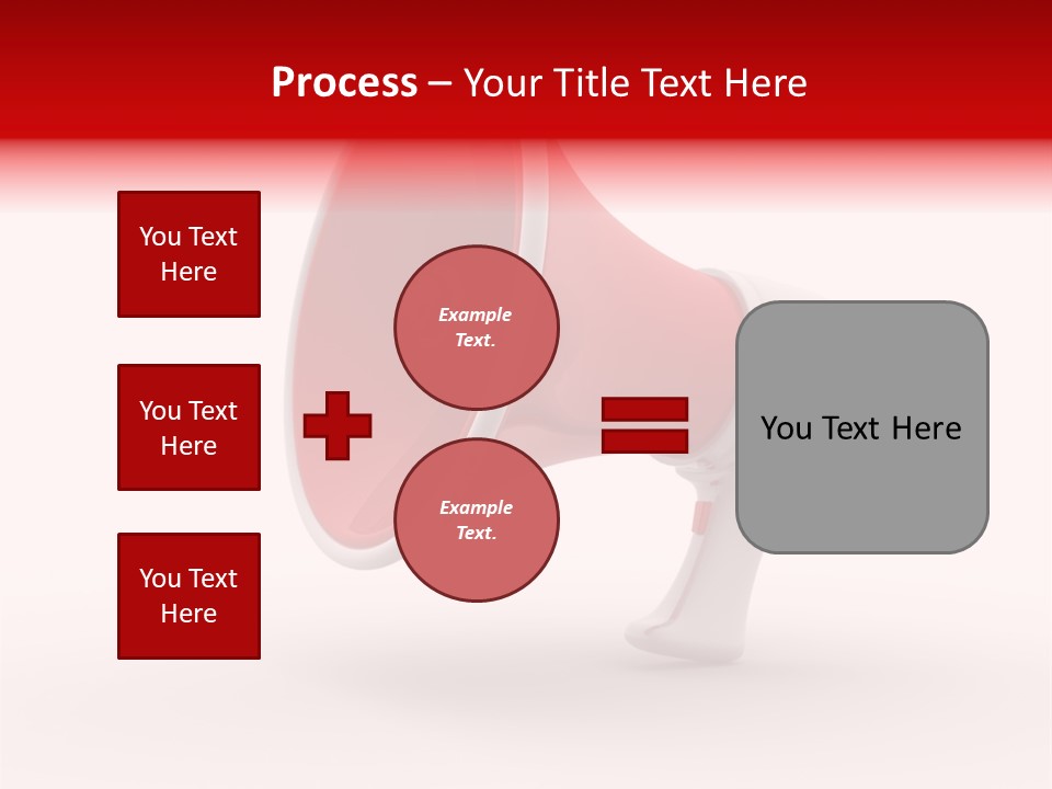 A Red And White Megaphone On A White Background PowerPoint Template