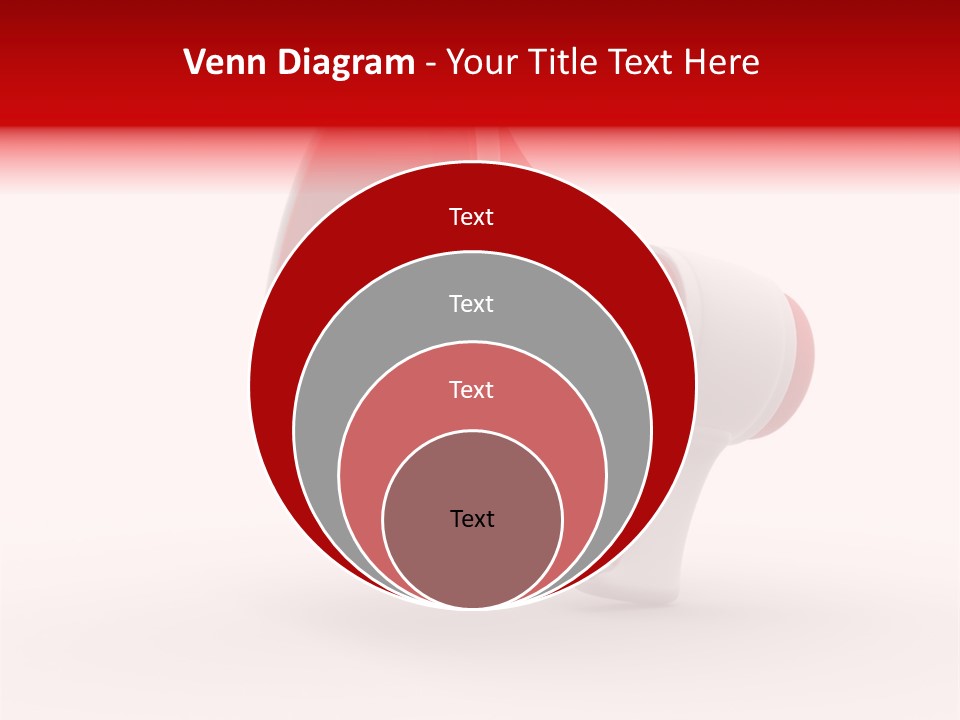 A Red And White Megaphone On A White Background PowerPoint Template