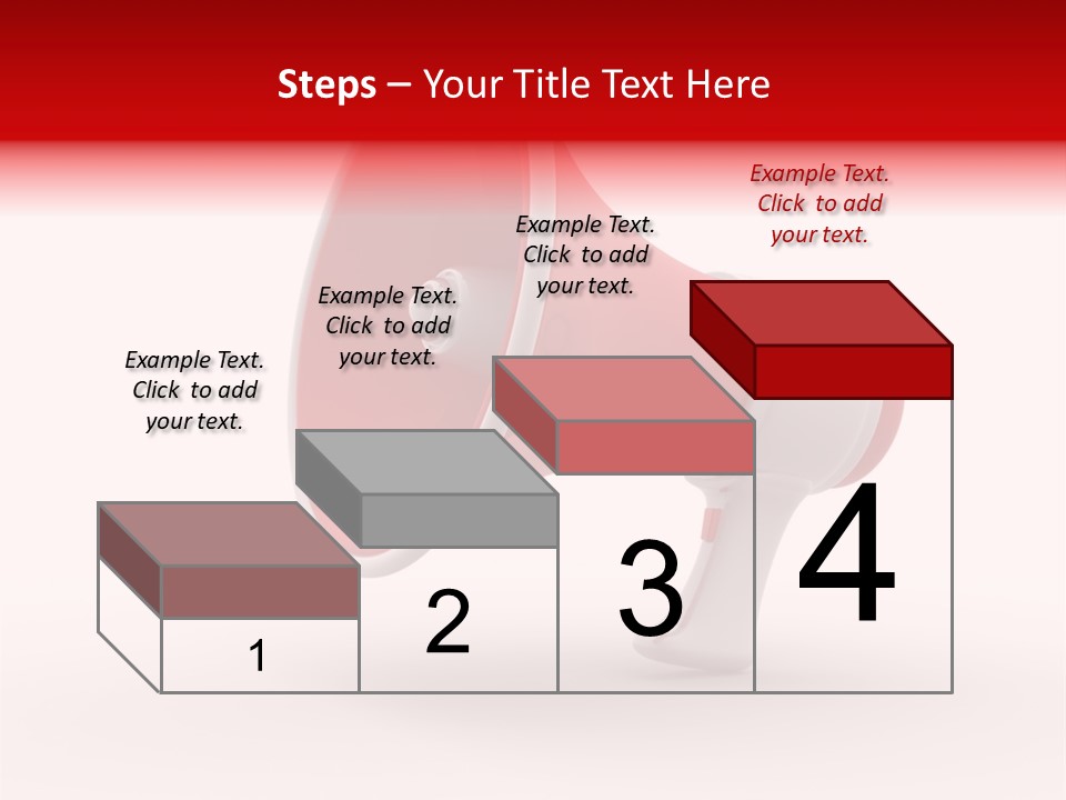 A Red And White Megaphone On A White Background PowerPoint Template