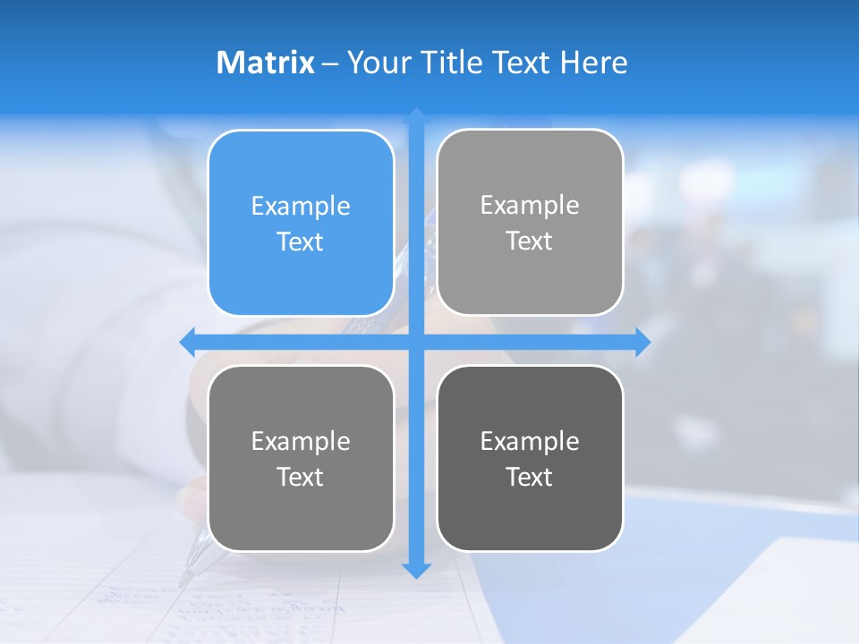 Selective Focus Business Fill In PowerPoint Template