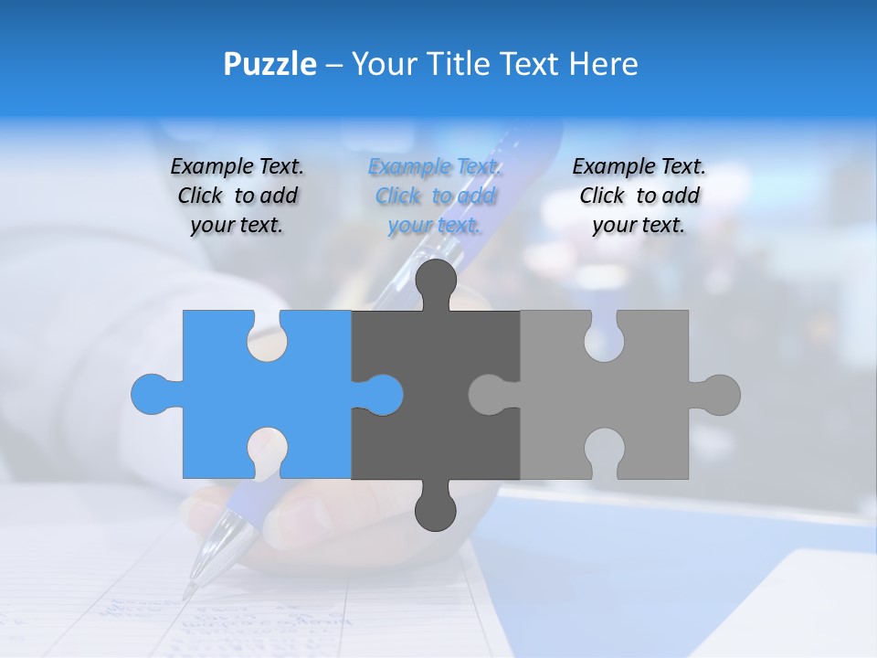 Selective Focus Business Fill In PowerPoint Template