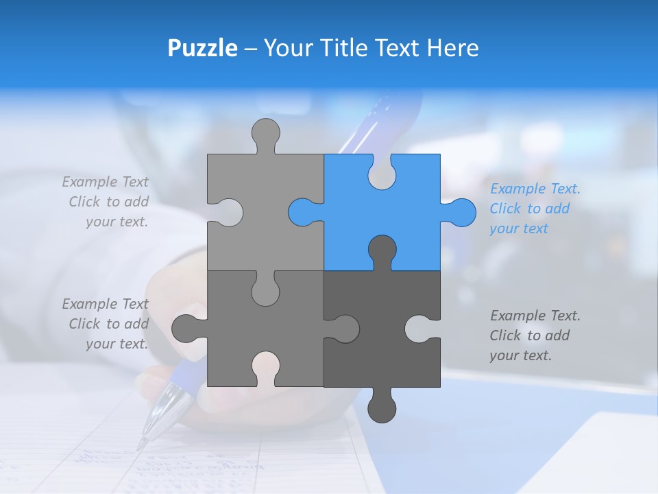 Selective Focus Business Fill In PowerPoint Template
