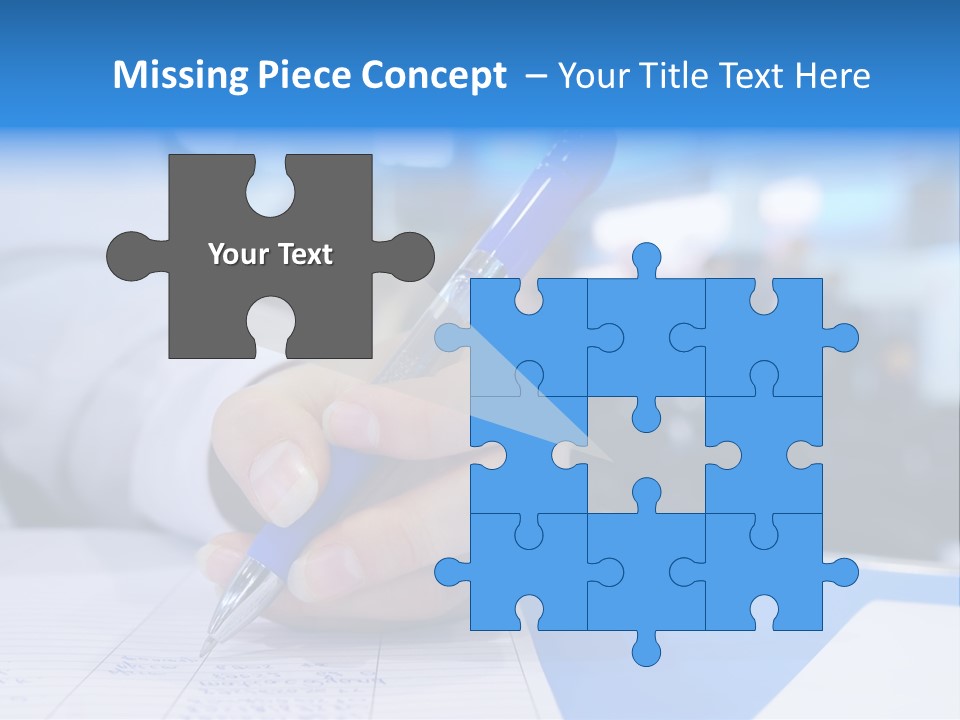 Selective Focus Business Fill In PowerPoint Template