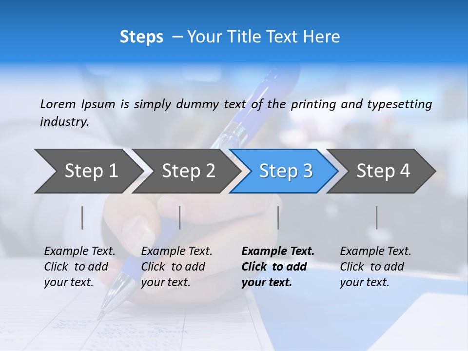 Selective Focus Business Fill In PowerPoint Template