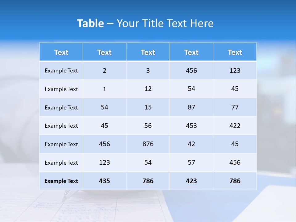 Selective Focus Business Fill In PowerPoint Template