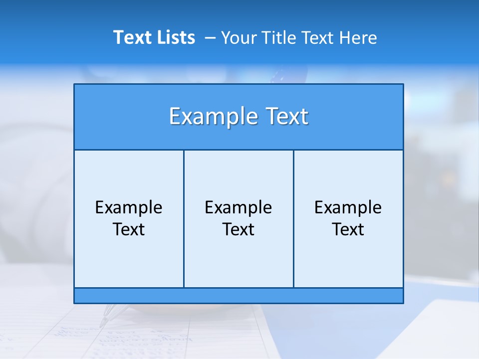 Selective Focus Business Fill In PowerPoint Template