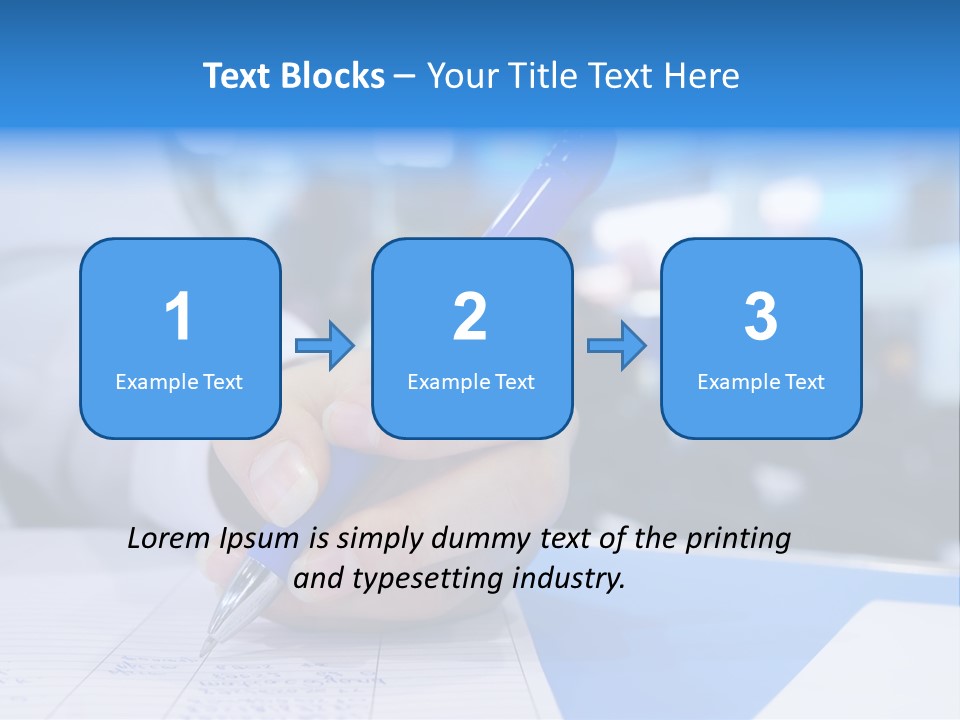 Selective Focus Business Fill In PowerPoint Template