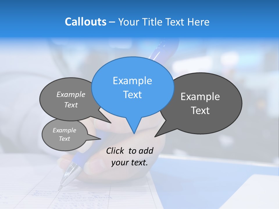 Selective Focus Business Fill In PowerPoint Template