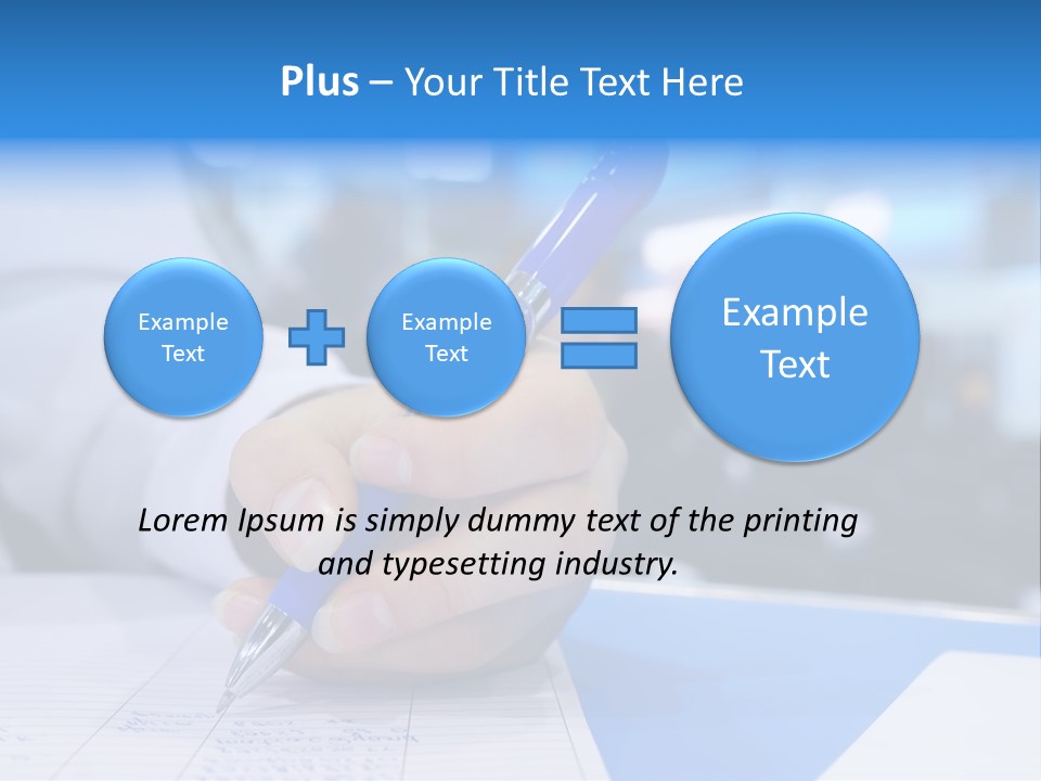 Selective Focus Business Fill In PowerPoint Template