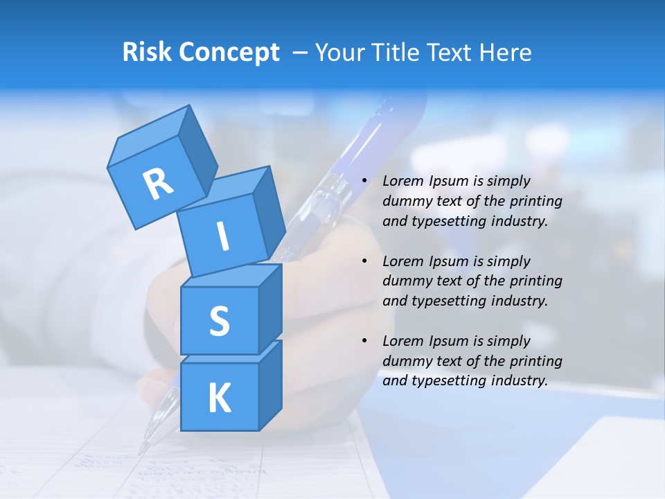 Selective Focus Business Fill In PowerPoint Template