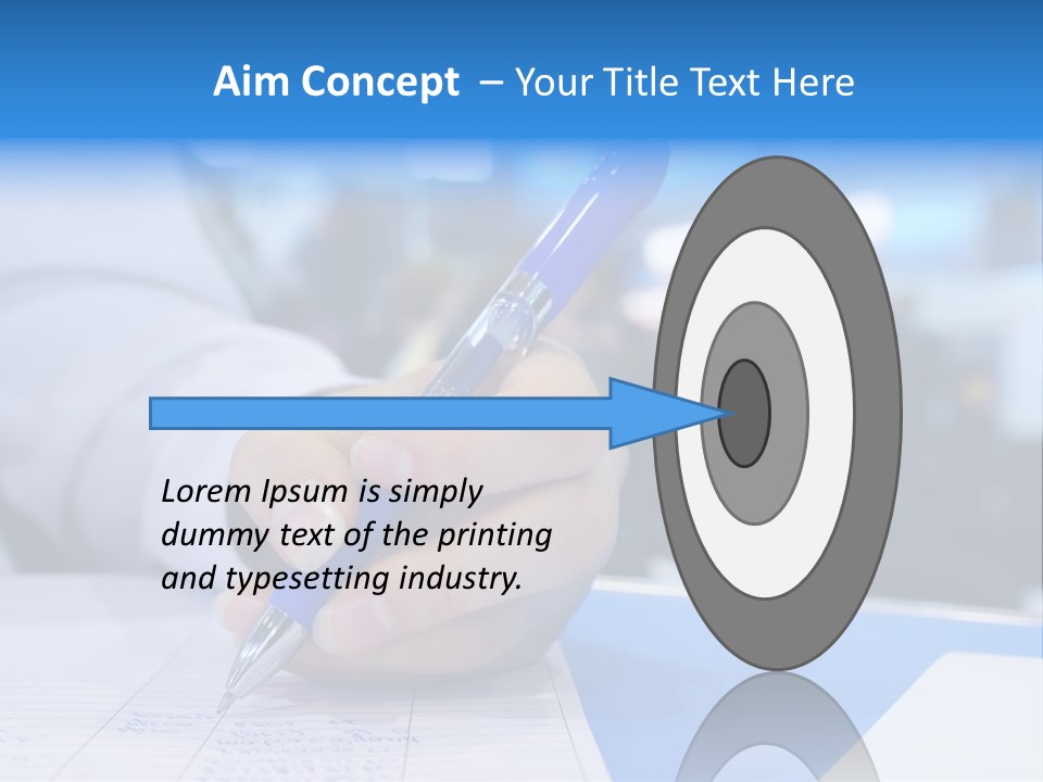 Selective Focus Business Fill In PowerPoint Template