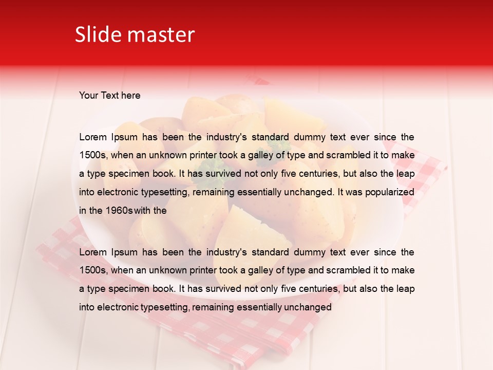Food Potatoes Napkin PowerPoint Template
