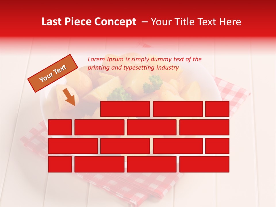 Food Potatoes Napkin PowerPoint Template