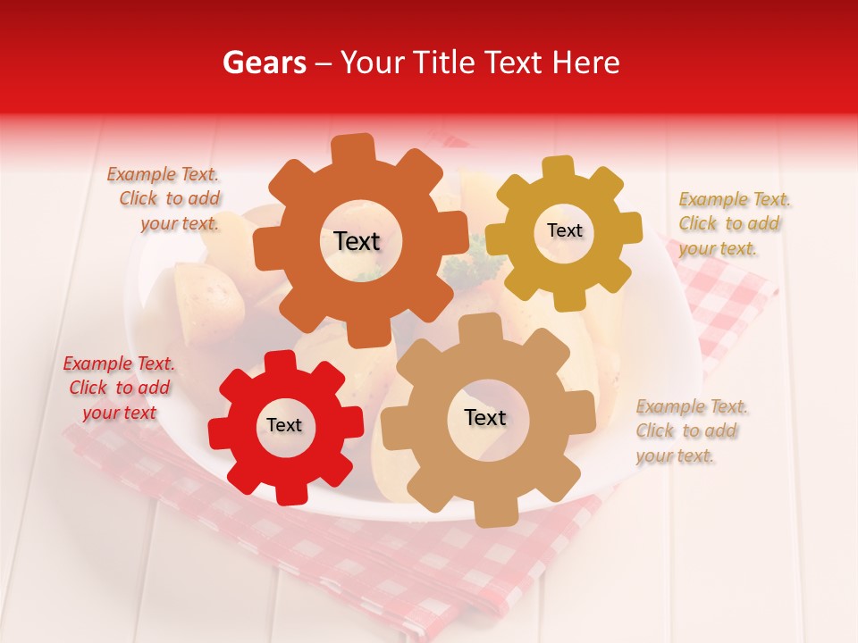 Food Potatoes Napkin PowerPoint Template