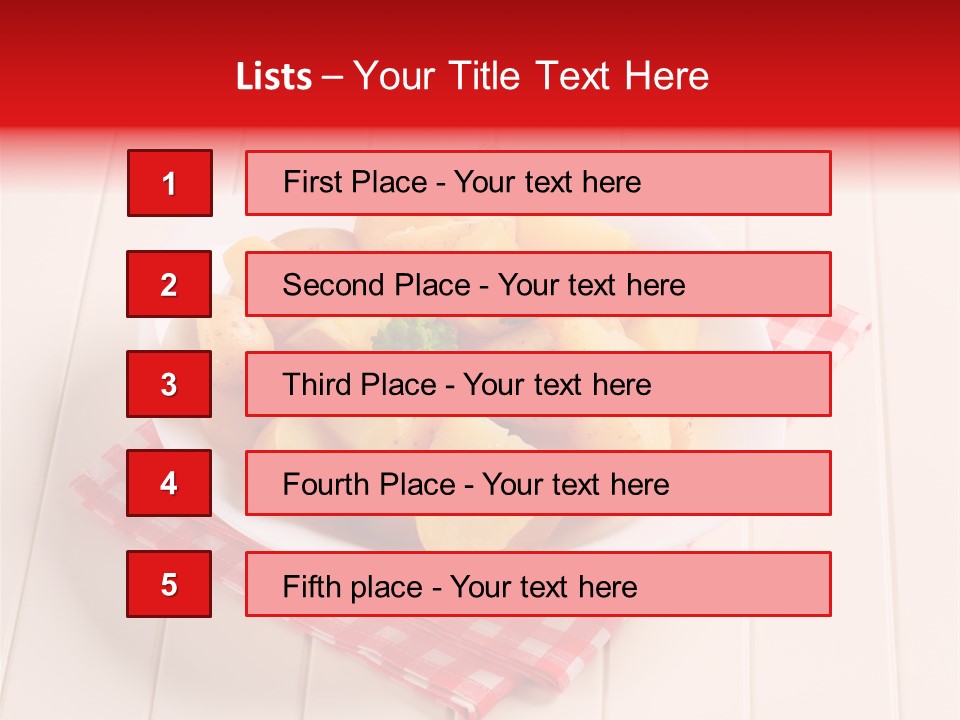 Food Potatoes Napkin PowerPoint Template