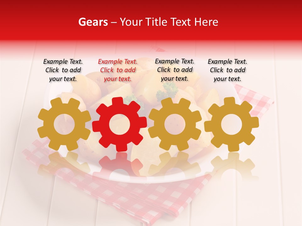 Food Potatoes Napkin PowerPoint Template