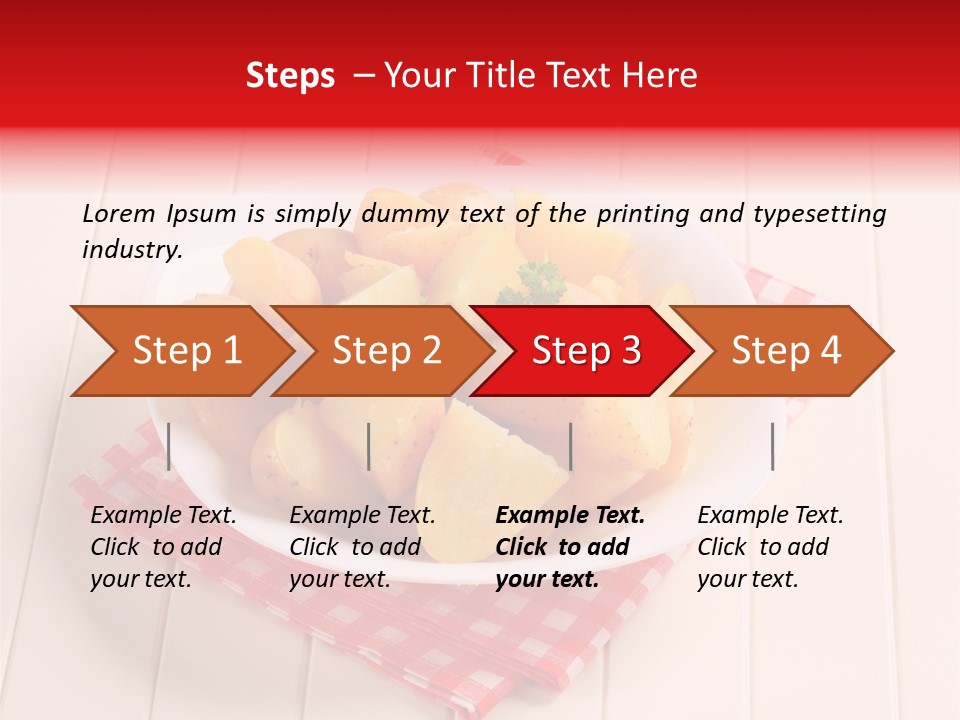 Food Potatoes Napkin PowerPoint Template
