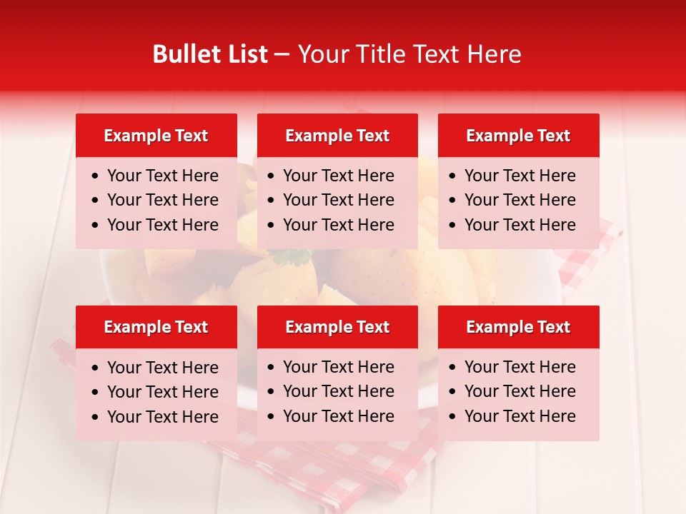 Food Potatoes Napkin PowerPoint Template