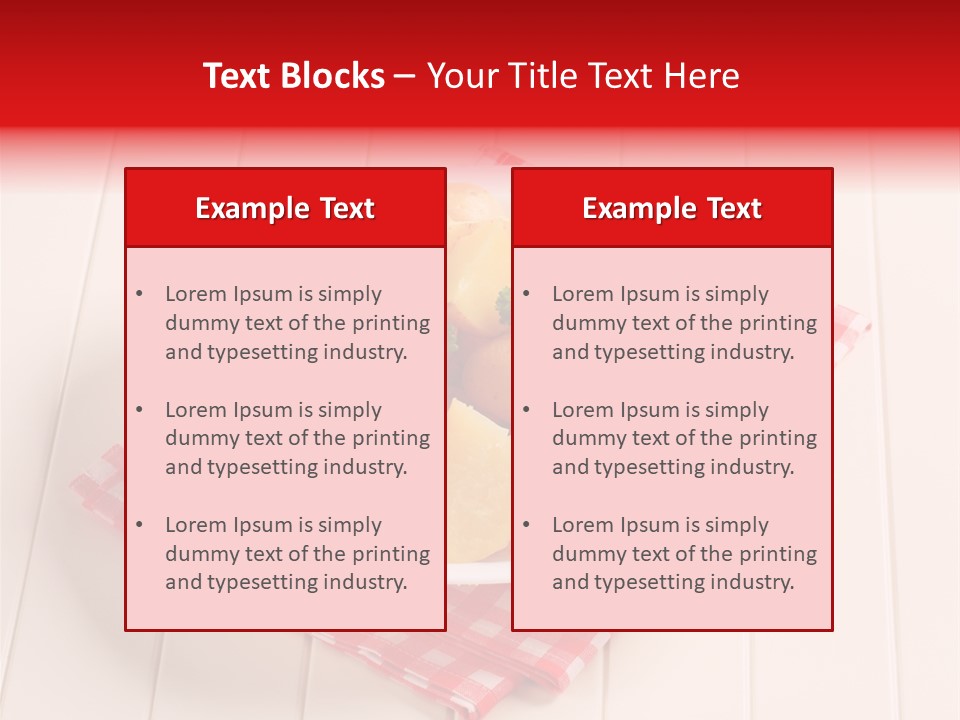 Food Potatoes Napkin PowerPoint Template