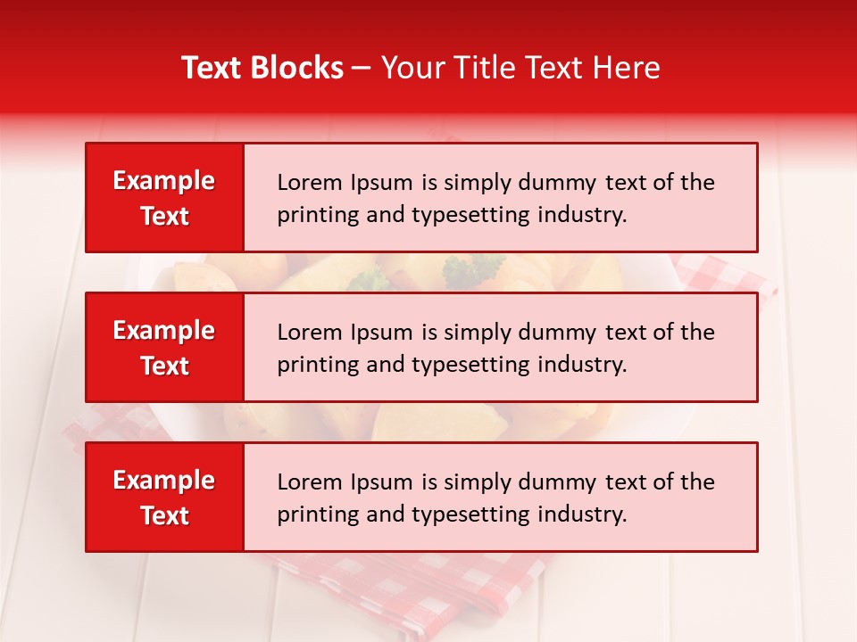 Food Potatoes Napkin PowerPoint Template