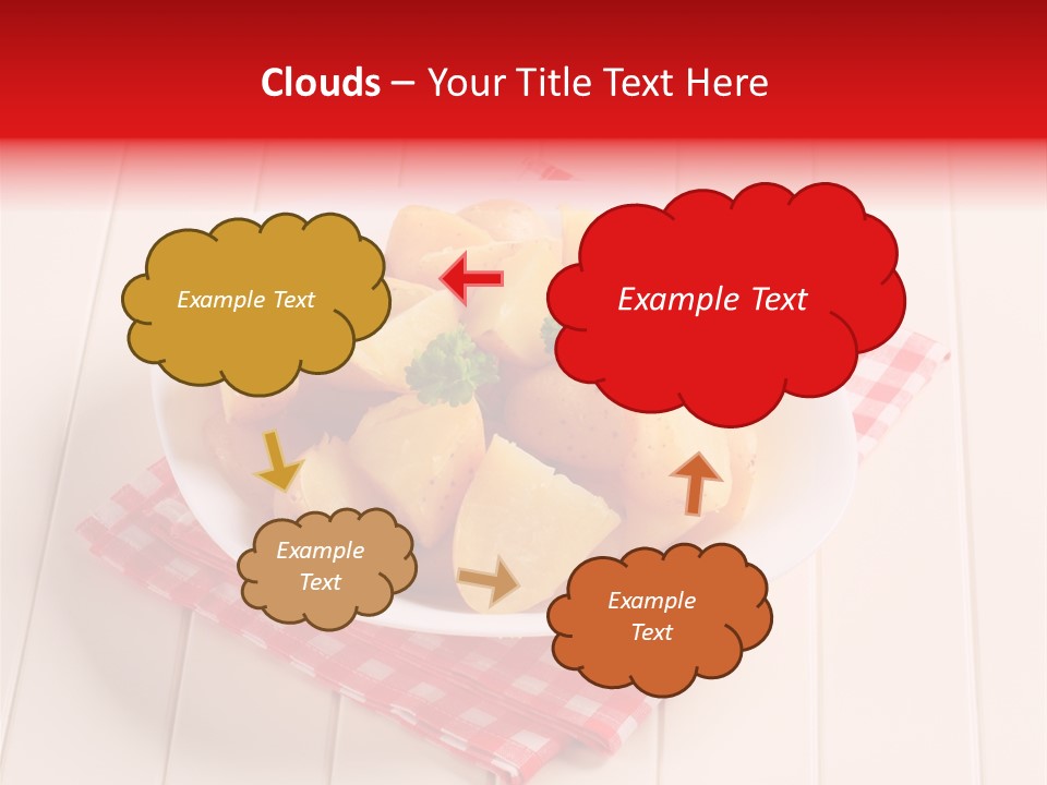 Food Potatoes Napkin PowerPoint Template