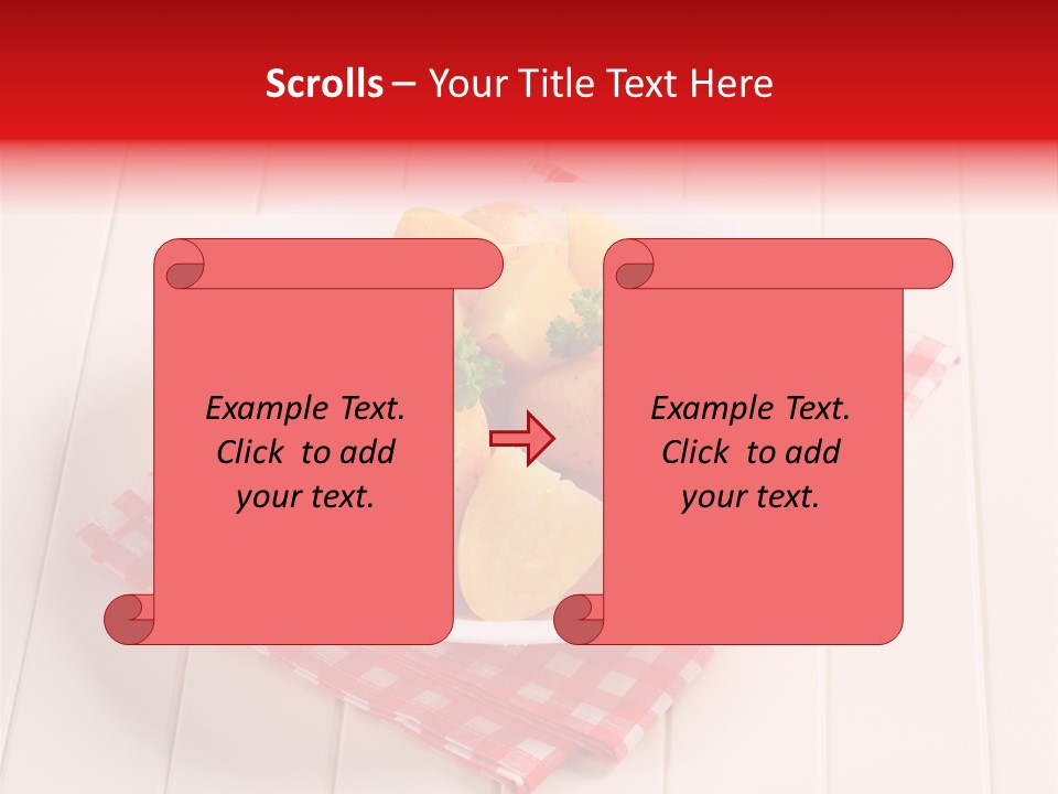 Food Potatoes Napkin PowerPoint Template