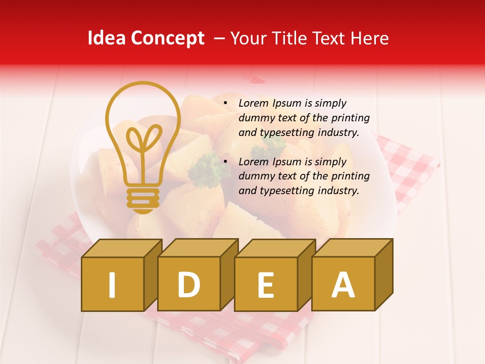 Food Potatoes Napkin PowerPoint Template
