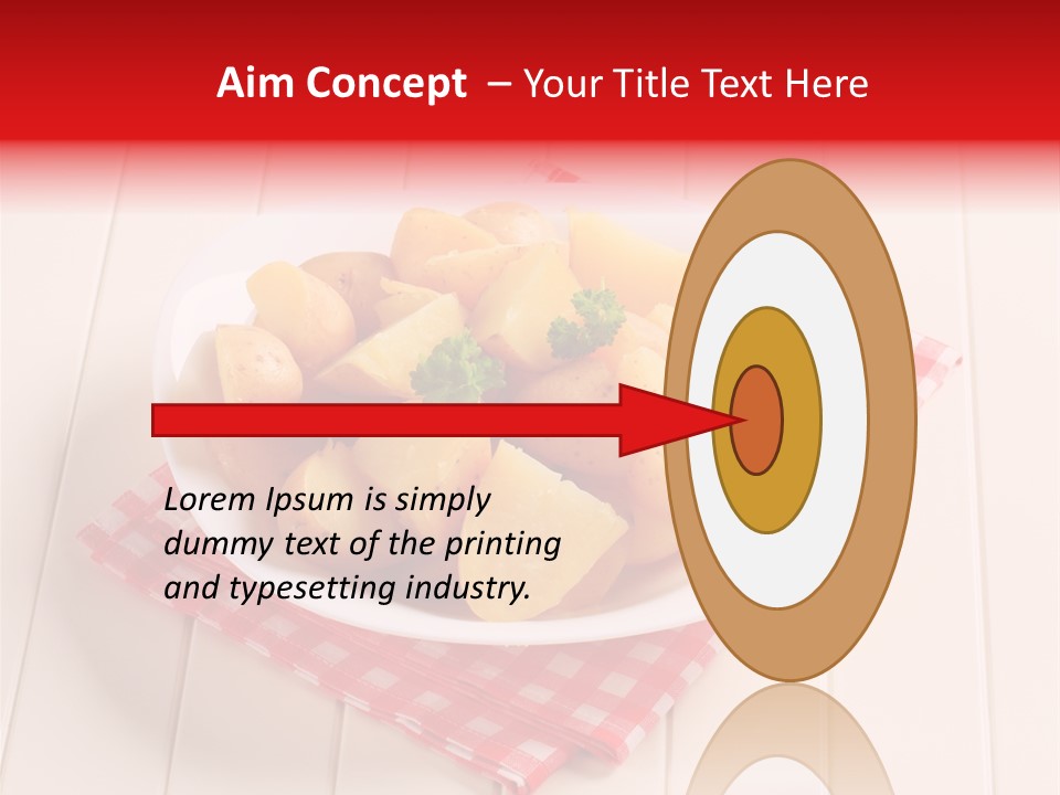 Food Potatoes Napkin PowerPoint Template