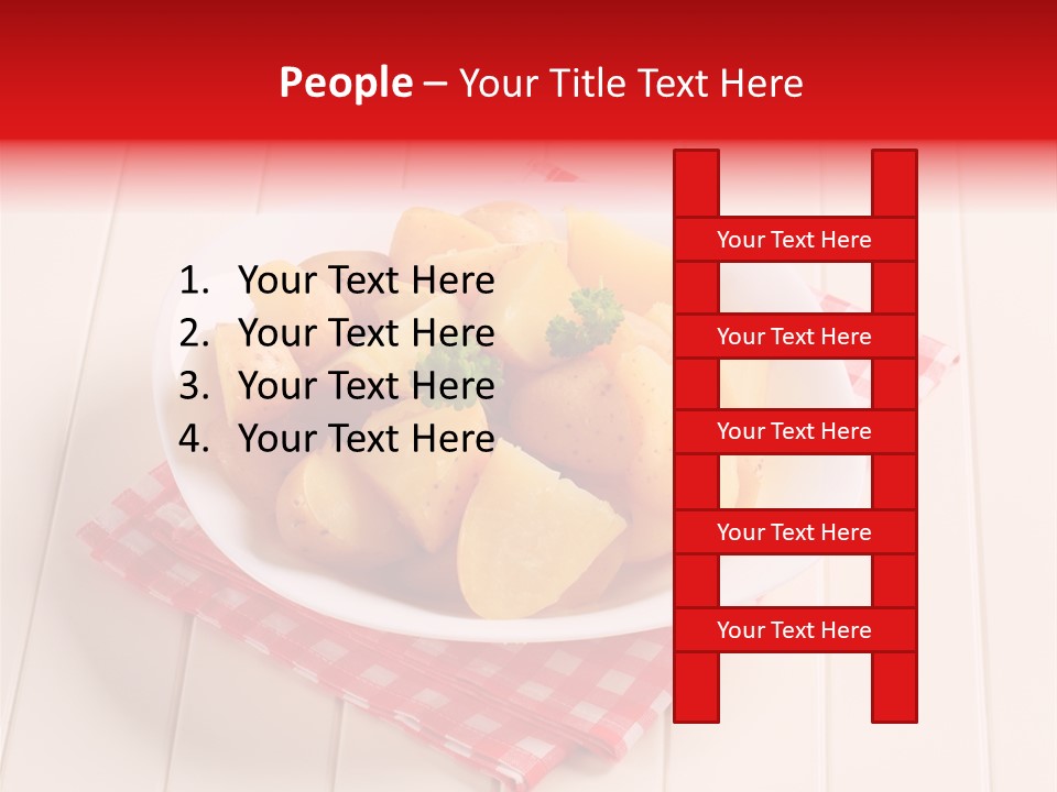 Food Potatoes Napkin PowerPoint Template