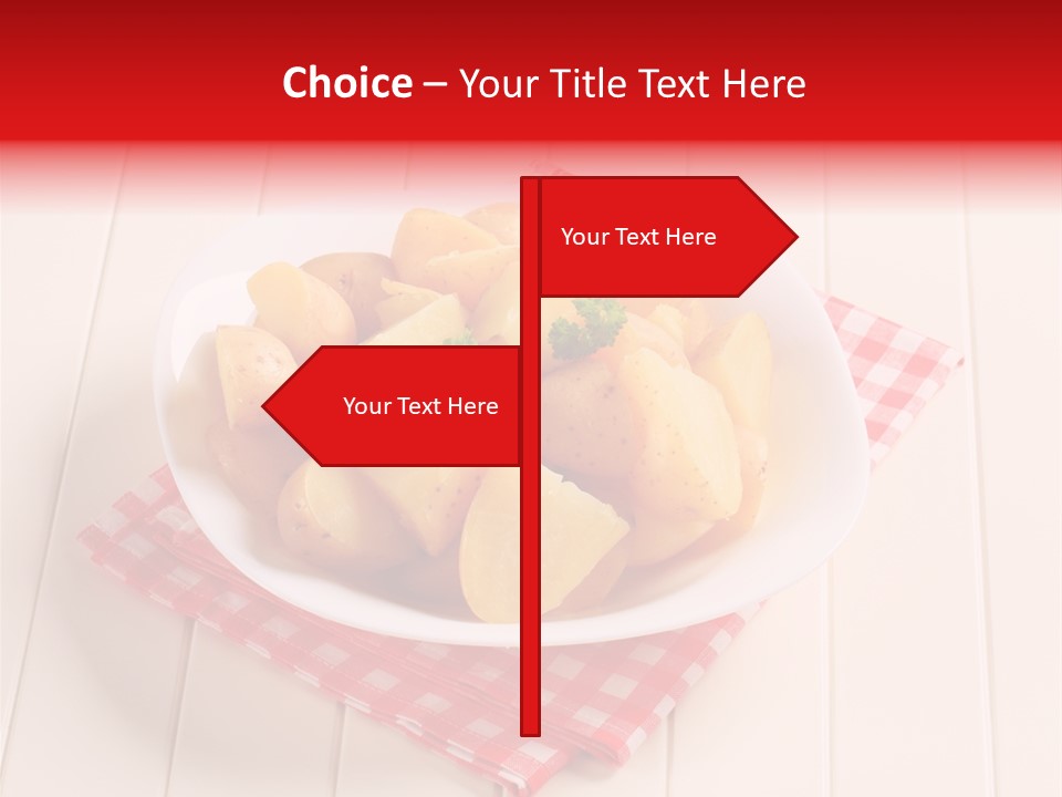 Food Potatoes Napkin PowerPoint Template