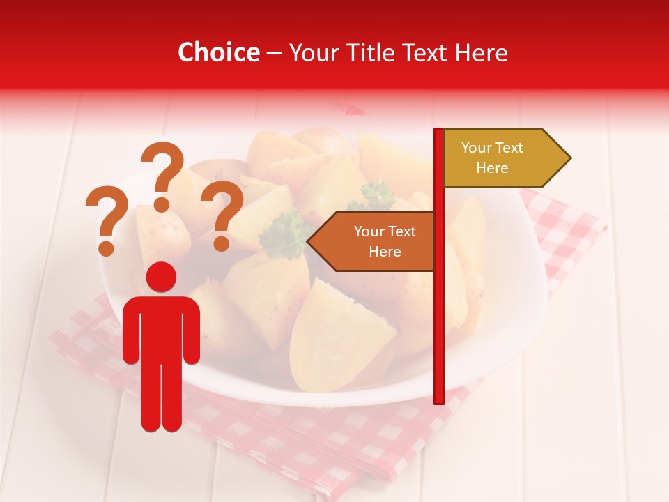 Food Potatoes Napkin PowerPoint Template