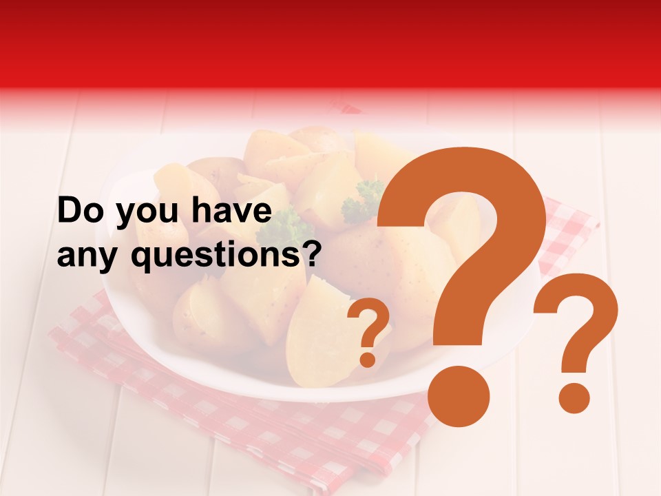 Food Potatoes Napkin PowerPoint Template