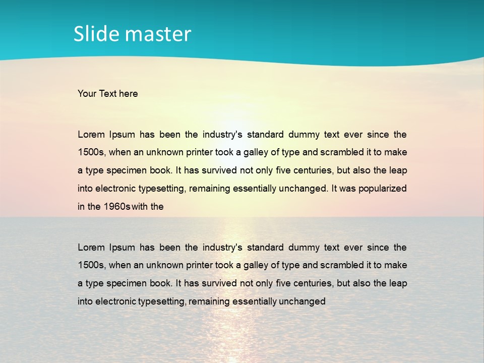 Tourism Wave Scenics PowerPoint Template