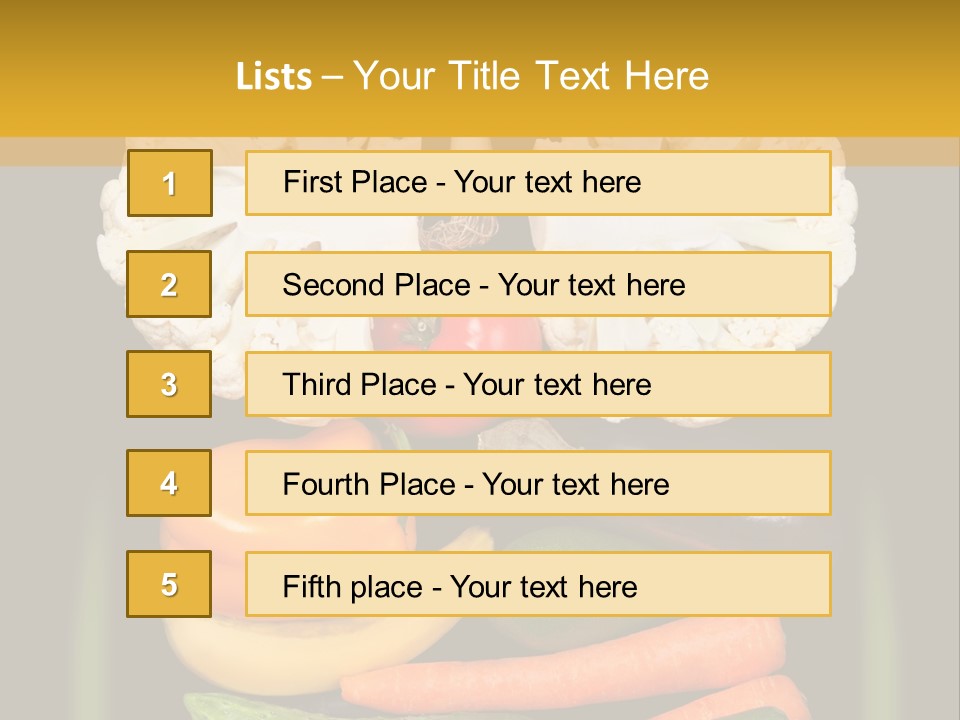 Cauliflower Fruit Detox PowerPoint Template