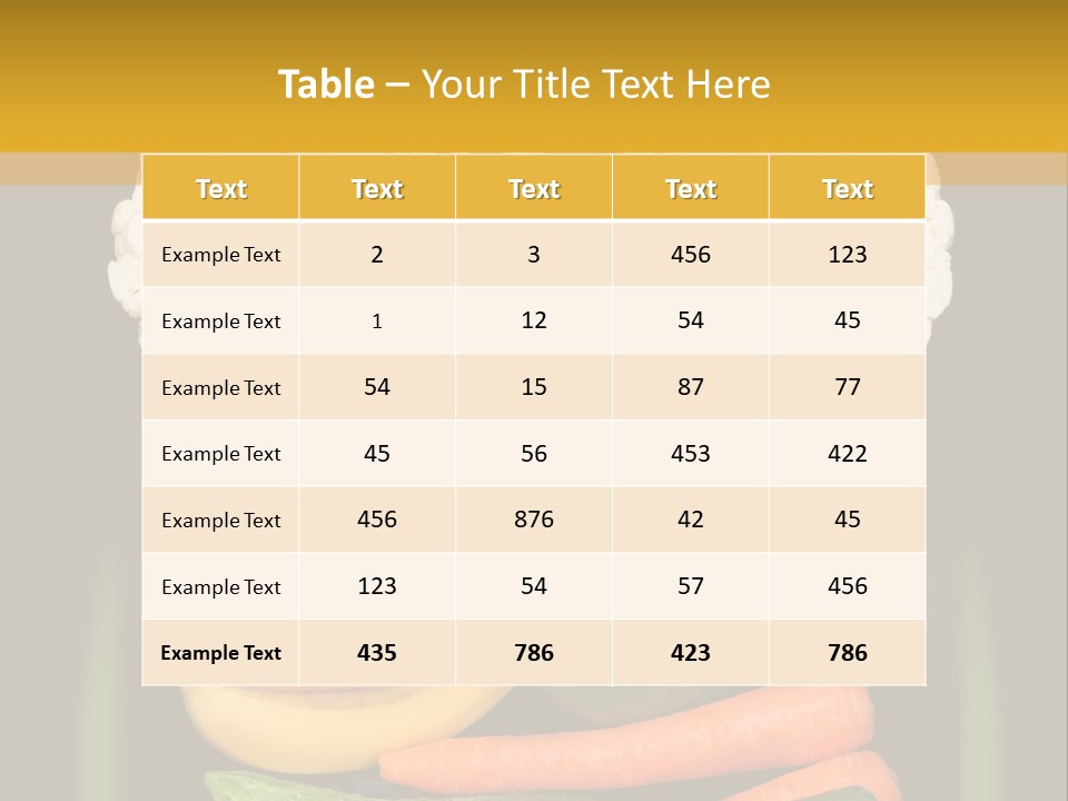 Cauliflower Fruit Detox PowerPoint Template