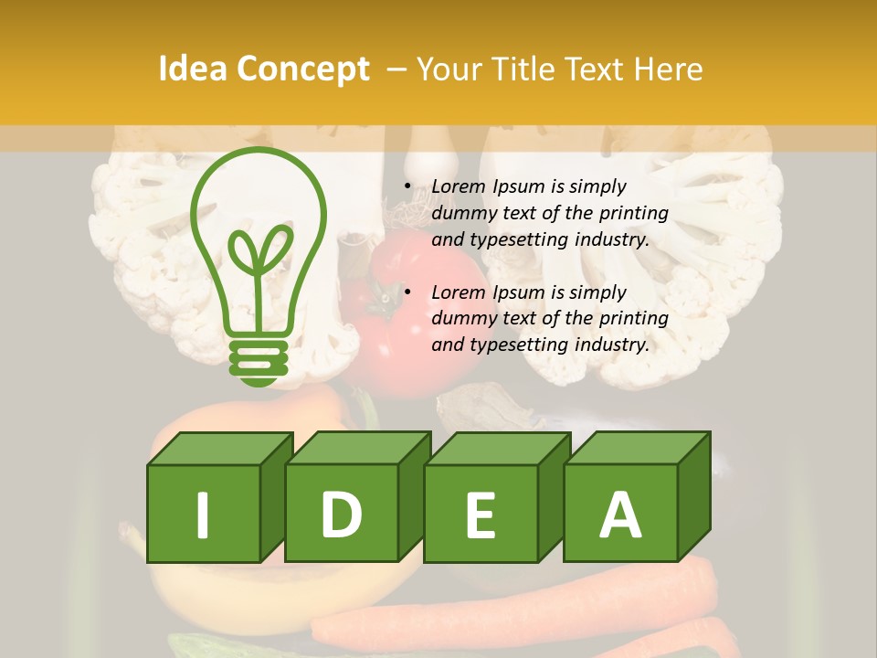 Cauliflower Fruit Detox PowerPoint Template