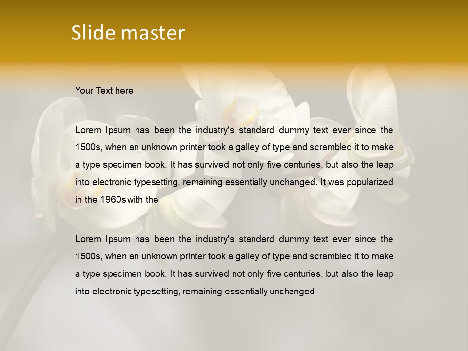 White Exotic Ornate PowerPoint Template