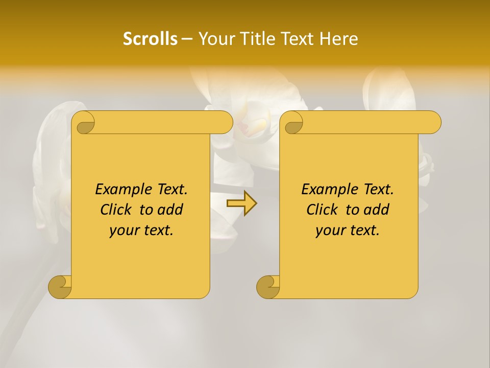 White Exotic Ornate PowerPoint Template