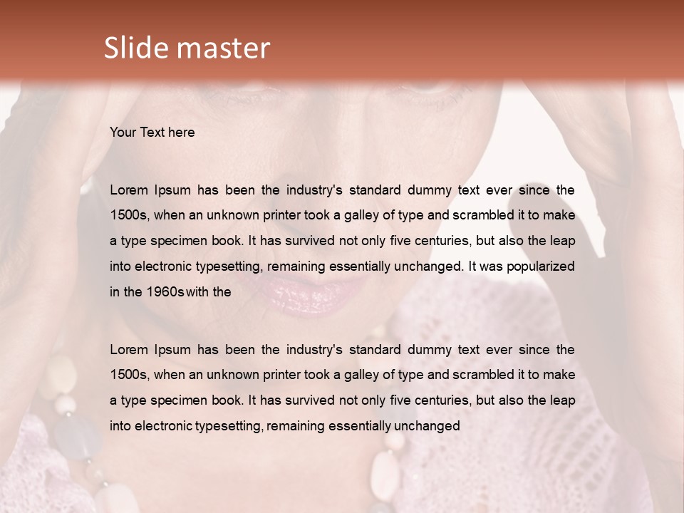 Caucasian Female Beautiful PowerPoint Template