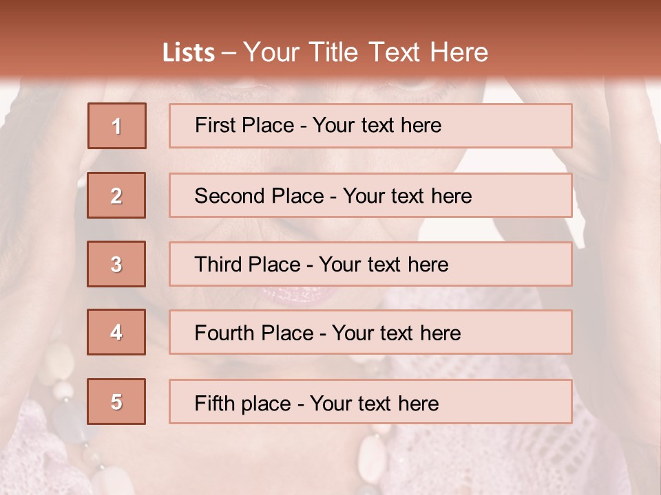 Caucasian Female Beautiful PowerPoint Template