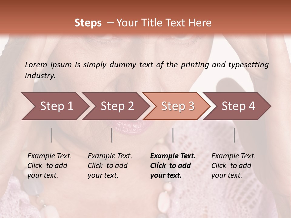 Caucasian Female Beautiful PowerPoint Template