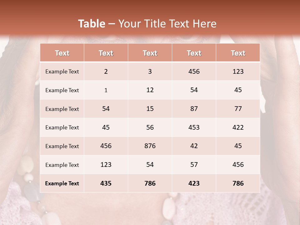 Caucasian Female Beautiful PowerPoint Template