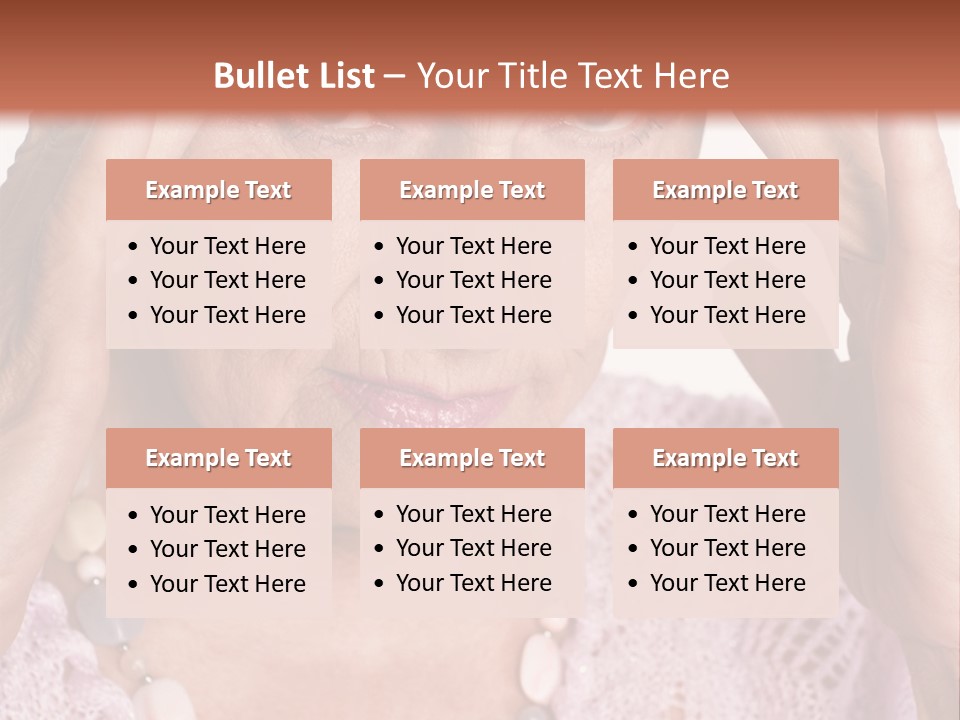 Caucasian Female Beautiful PowerPoint Template