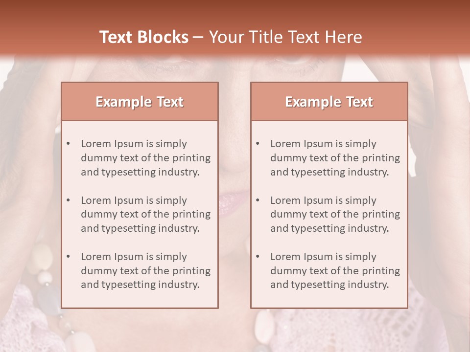 Caucasian Female Beautiful PowerPoint Template