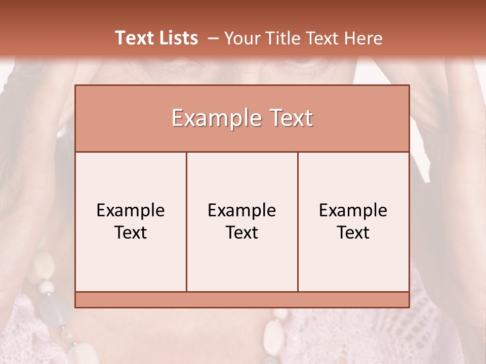 Caucasian Female Beautiful PowerPoint Template