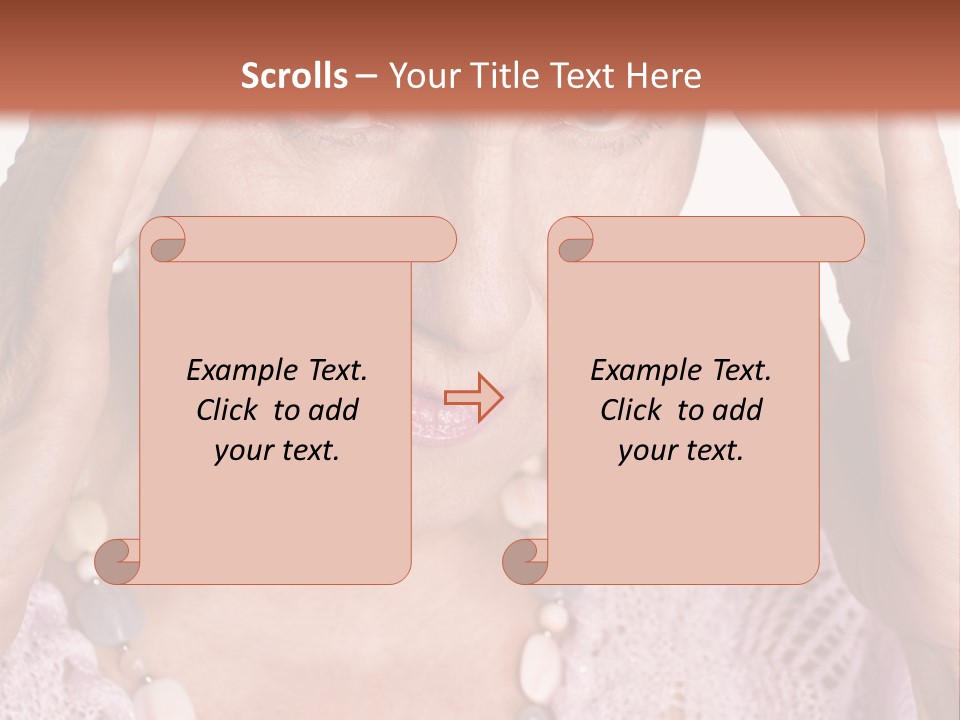 Caucasian Female Beautiful PowerPoint Template