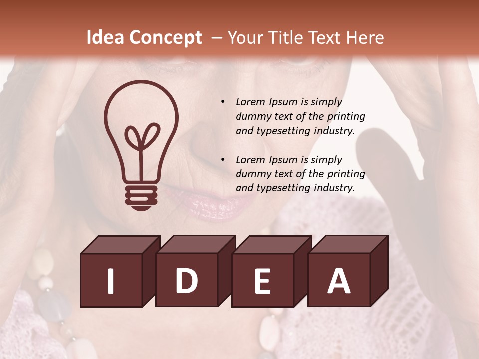 Caucasian Female Beautiful PowerPoint Template